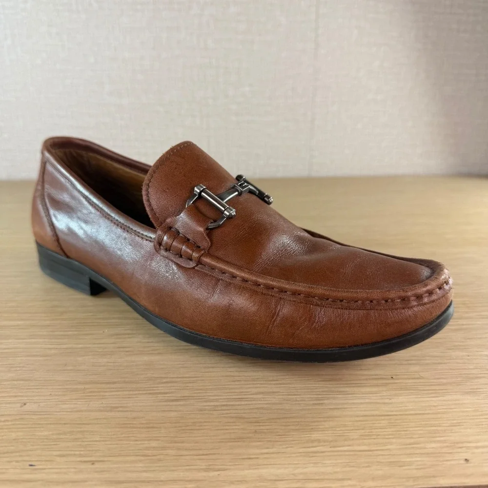 Wallin & Bros Mens 9M Brown Leather Horsebit Loafers Made Brazil Dress Shoes